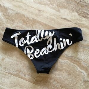 VS Black "Totally Beachin'" Women's Cheeky Hipster Bikini Bottom size Medium